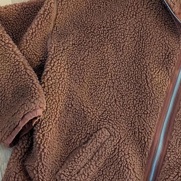 Twik Brown Lightweight Sweater Jacket Cozy Fleece - Picture 2 of 3